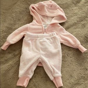 Carters 2 piece cat ears sweatsuit
